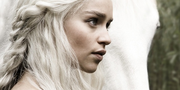 Emilia Clarke as Daenerys Targaryen in Game of Thrones.