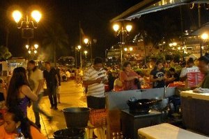 The bustling Tahitian night markets. Photo / Nici Wickes