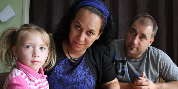 Zita Cameron, her husband Anthony Cameron and their daughter Alexia Cameron, 3.