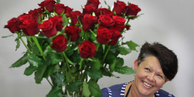 Blooms on Cameron florist Margaret Beck prepares to be rushed off her feet with people buying flowers for Valentine's Day. Photo/John Borren