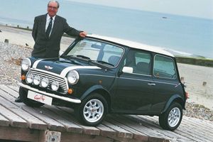 John Cooper with the last of the original Mini Coopers