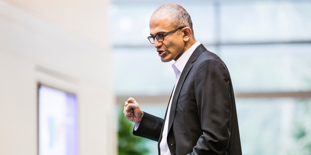 New Microsoft chief executive Satya Nadella is being touted as a more humble, collegial type of leader. Photo / AP