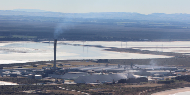Rio Tinto-owned Tiwai Point smelter in Southland uses 12 per cent of New Zealand's electricity production Picture / Grant Bradley