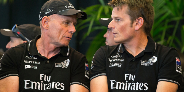 Dean Barker (right) has criticised Grant Dalton's decision to agree to a lay-day, when Team NZ was winning the America's Cup. Photo / NZ Herald