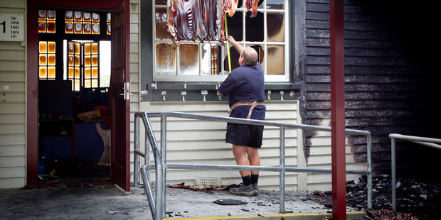 Four classrooms at Richmond Rd School in Ponsonby were badly damaged by a fire started in a toilet block. Photo / Sarah Ivey
