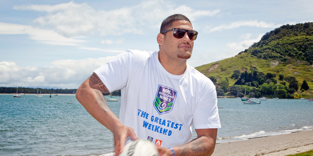 Rugby league legend Willie Mason promoting the Auckland Nines. Photo / File.