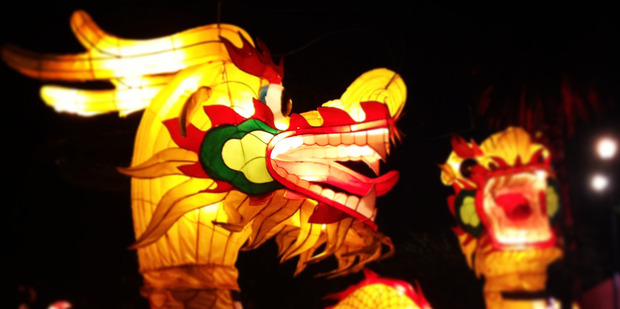 Fiery dragons light up the night. Photo / Natalie Slade