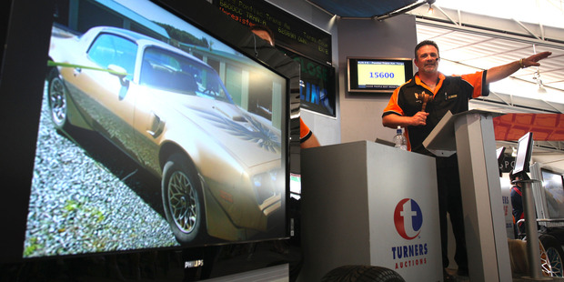 A US muscle car goes under the hammer at Turners Auctions in Auckland. Photo / APN