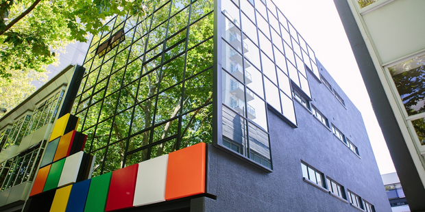 Colour panels and opening windows are features of the Vincent St building, which gets plenty of natural light.
