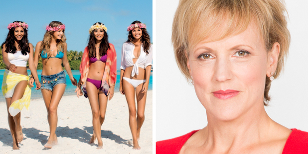 Models from Sports Illustrated in the latest Air New Zealand safety video / TV3 news anchor Hilary Barry