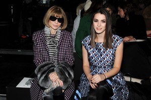 Anna Wintour and her daughter Bee Shaffer sit front row. Photo / AFP