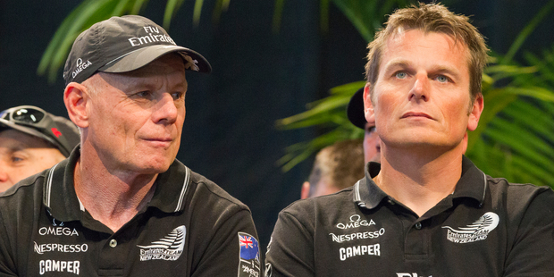 Team New Zealand boss Grant Dalton and skipper Dean Barker. Photo / Greg Bowker
