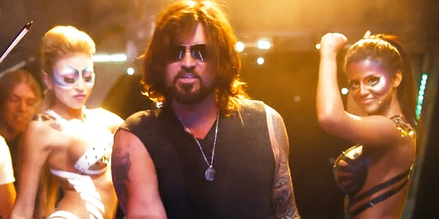 Billy Ray Cyrus as he appears in the new remix of his hit 1992 song Achy Breaky Heart. Photo/YouTube