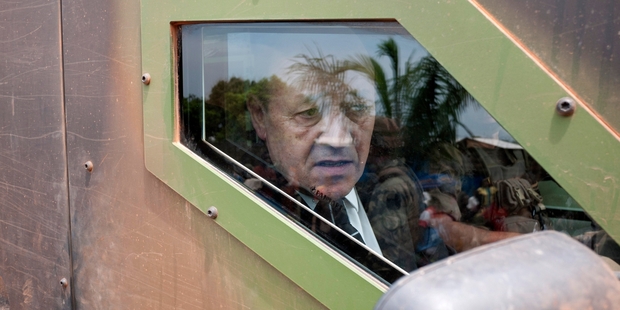 French Defence Minister Jean-Yves Le Drian visits the CAR. Picture / AP