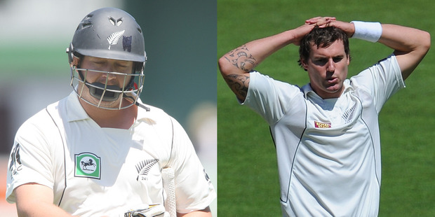 Jesse Ryder and Doug Bracewell. Photo / Getty Images