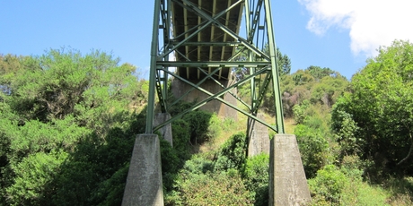 TOWERING STRUCTURE: The Whakaruatapu Bridge north of Dannevirke on State Highway 2. PHOTO/KEN HOUSTON
