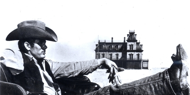 James Dean, the 1950s heart-throb in Giant, strikes a pose reminiscent of Rhys Darby esquire.