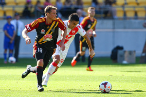 Ben Sigmund in action for the Phoenix today against Melbourne Heart. Photo / Getty Images