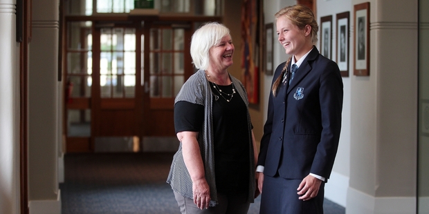 Johanna McHardy, left, is a "rockstar of a teacher'' at Mt Albert Grammar who has mentored top student Phoebe Ross. Photo / APN