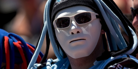 A staunch sharks fan. Photo / Greg Bowker
