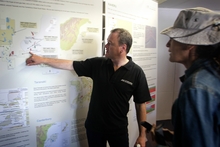 New Zealand Oil & Gas chief executive Andrew Knight explains the drill region. Photo/Bevan Conley