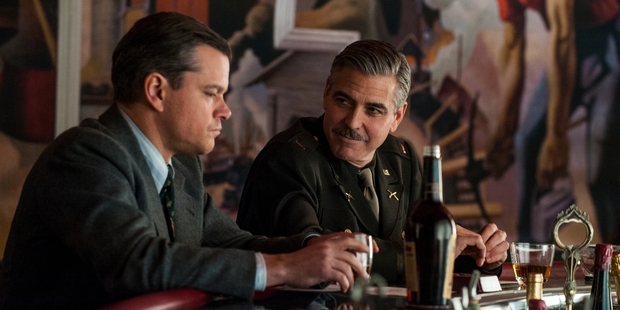 George Clooney (above right, in a scene from The Monuments Men with Matt Damon), touched a nerve when he suggested Britain ought to return the Elgin Marbles to Greece. Pictures / AP