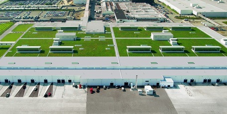 This 10-acre green roof is part of an US$18m rainwater treatment system. Photo / Supplied
