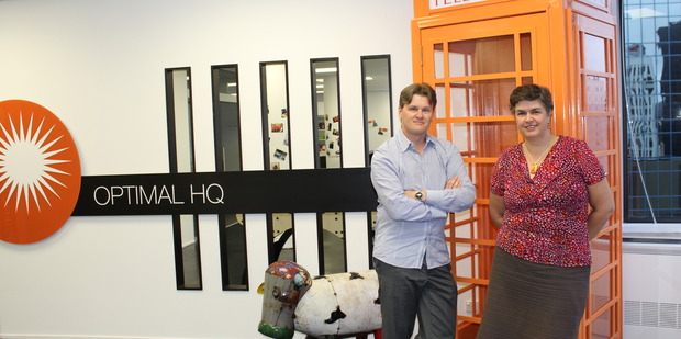 Shane Gibson, responsible for delivering solutions at Optimal BI, and managing director Victoria MacLennan.