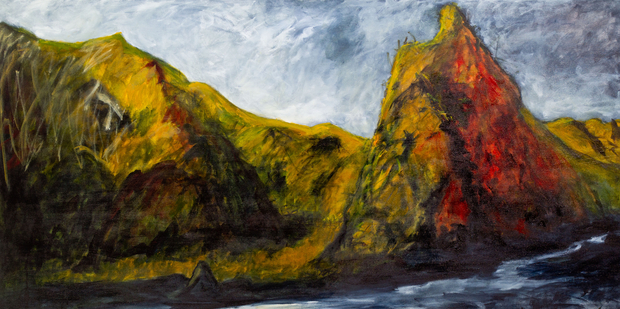 Karekare, Ode to Te Kawarau a Maki by John Madden, detail.
