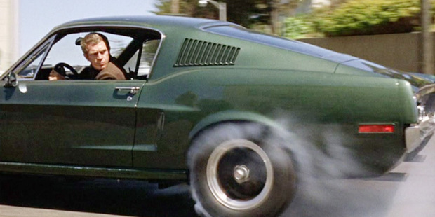 Bullitt starring Steve McQueen and a 1968 Ford Mustang GT390 fastback