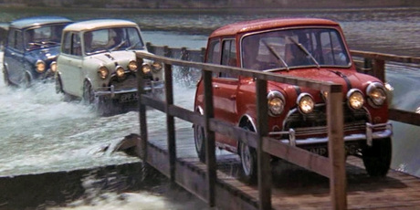 The Italian Job starring Michael Caine and three Mini Coopers