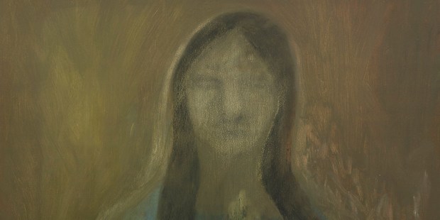 Star Gossage 'Woman in Veil' 2006 oil on board , detail.