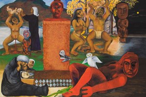 Robyn Kahukiwa Whakapapa Birth & Death 2005, detail.