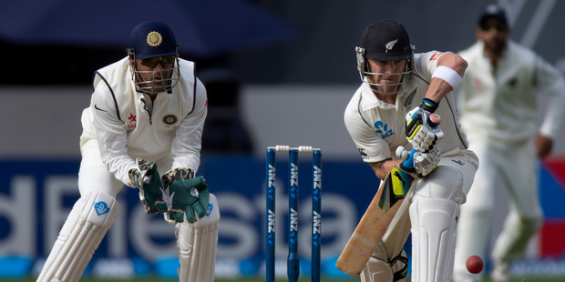 Brendon McCullum today became the fourth New Zealand batsman to pass 5000 test runs. Photo / Brett Phibbs.