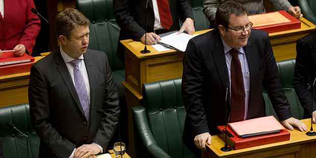 David Cunliffe (left) and Grant Robertson. Photo / Marty Melville