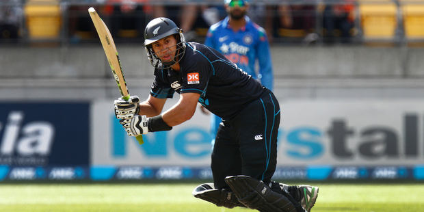New Zealand batsman Ross Taylor tweeted the announcement of his son Jonty's birth. Photo / New Zealand Herald / Mark Mitchell