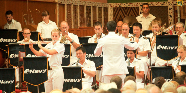 The Navy Band at last year's Swing and a Prayer Art Deco service - which will again be one of their many musical outings this weekend. Photo / File