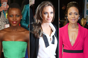 Lupita Nyong'o, Angelina Jolie and Naomie Harris arrive on the red carpet. Photos / AP, Getty Images