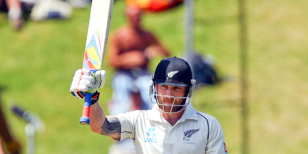 Brendon McCullum will start day five of the second test on 281. Photo / Getty Images