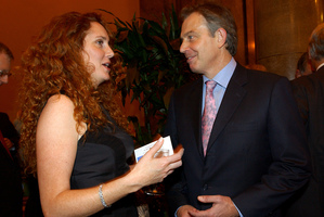 Former British Prime Minister Tony Blair with former News International Chief Executive Rebekah Brooks. Photo / AP