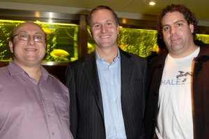 David Farrar, left, John Key and Cameron Slater. Photo / Norrie Montgomery