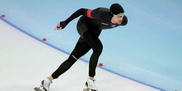 Speedskater Shane Dobbin had a top 10 finish at Sochi. Photo / AP