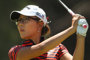 Lydia Ko made a double bogey at the par-four sixth. Photo / Getty Images