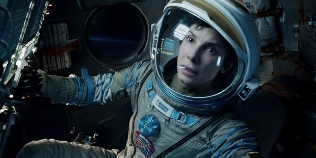 Best Picture nominee Gravity, starring Sandra Bullock as an astronaut marooned in space, has been accused of scientific inaccuracies. Photo / AP
