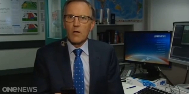 Peter Williams reads his fake tweet.
