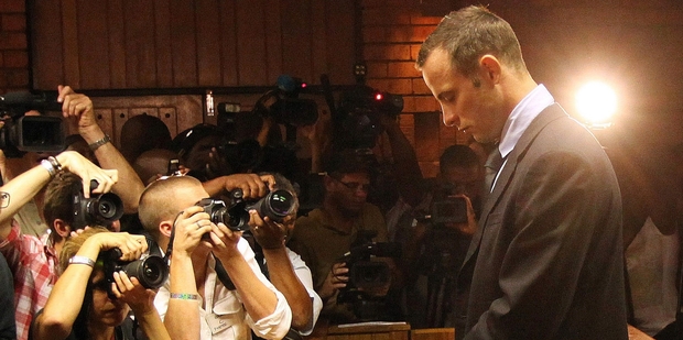 Oscar Pistorius faced the preliminaries to his murder trial in a blaze of publicity. Photo / AP