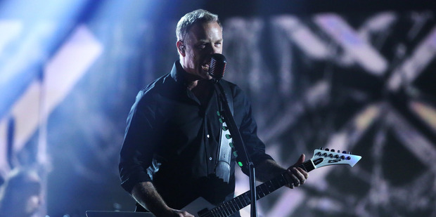 James Hetfield has '800 riffs' ready for Metallica's new album, says guitarist Kirk Hammett. Photo/AP