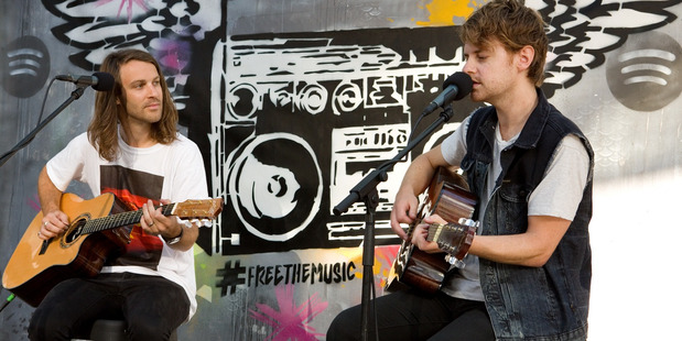 Clap Clap Riot performing at Britomart.