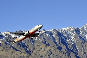 Jetstar A320 taking off from Queenstown airport. Photo / File