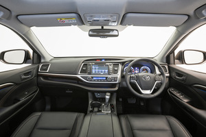 The front dash of the Toyota Highlander Limited.